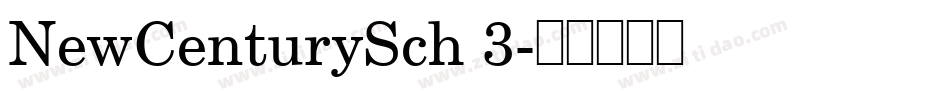 NewCenturySch 3字体转换